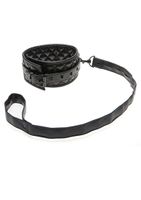 X-Play quilted collar & leash - Black