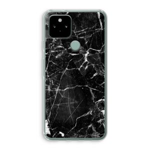 Zwart Marmer 2: Google Pixel 5 Transparant Hoesje