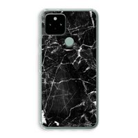 Zwart Marmer 2: Google Pixel 5 Transparant Hoesje