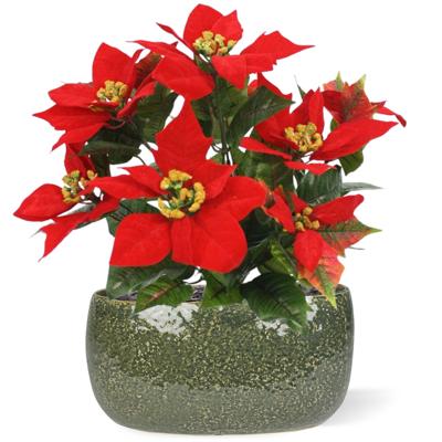 Poinsettia kunstplant 40cm - rood