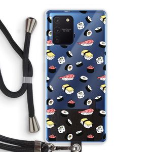 Sushi time: Samsung Galaxy Note 10 Lite Transparant Hoesje met koord