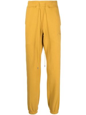 RHUDE pantalon de jogging à logo brodé - Jaune