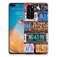 Huawei P40 Siliconen Hoesje met foto Kentekenplaten - thumbnail