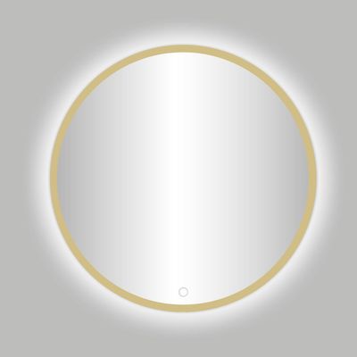Best Design Badkamerspiegel Venetië Nancy LED Verlichting 140x140 cm Rond Mat Goud