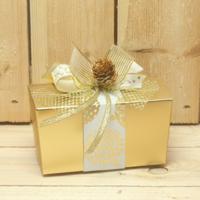 Bonbon doosjes - Chocolade doosje - Goud mat LAAG Kerstbal - 24 stuks