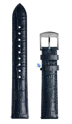 Horlogeband Hamilton H690134103 Leder Blauw 18mm