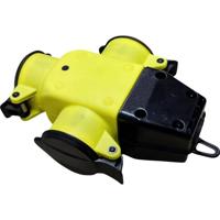 N & L 10197 3-voudige koppeling Rubber 230 V Geel IP44