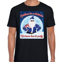 Fout Australie kerst shirt Christmas in Australia zwart heren