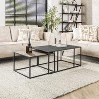 LifestyleFurn Salontafel 'Derrick' Metaal, Set van 2 stuks