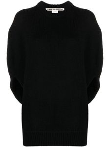 Comme Des Garçons pull en laine à manches courtes - Noir