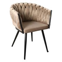 Wave stoel zandwit (set van 2)