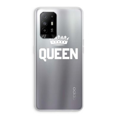 Queen zwart: Oppo A95 5G Transparant Hoesje