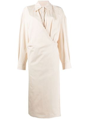 LEMAIRE robe-chemise Twisted - Blanc