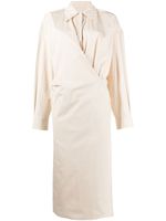 LEMAIRE robe-chemise Twisted - Blanc