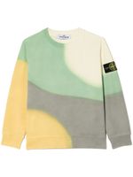 Stone Island Junior haut colour block à manches longues - Jaune