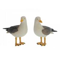 Dieren decoratie beeld - Vogel - Zeemeeuw staand van 15 cm - polystone - tuinbeeld Dieren decoratie beeld - Vogel - Zeemeeuw staand van 15 cm - polystone - tuinbeeld