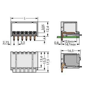 WAGO 2091-1422 Male behuizing (board) 2091 Totaal aantal polen: 2 Rastermaat: 3.50 mm Inhoud: 200 stuk(s)