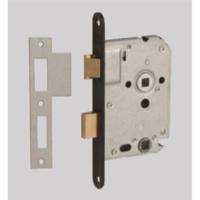 Nemef vrij- en bezetslot - WC63/8 mm - doornmaat 50 mm - 1264/3 - zwart gelakt