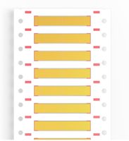 Weidmüller 1961980000 HSS-HF3/162,8-4,2/25Y Krimpkousmarkering Montagemethode: Schuiven Markeringsvlak: 8.40 x 24.40 mm Geel Aantal markeringen: 8000 8000