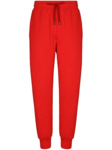 Dolce & Gabbana pantalon de jogging fuselé à lien de resserrage - Rouge