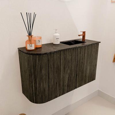 Toiletmeubel Mondiaz Joya Dlux | 71.6 cm | Meubelkleur Shadow | Faye wastafel Lava Wasbak Rechts | 1 kraangat