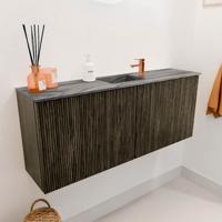Toiletmeubel Mondiaz Joya Dlux | 100 cm | Meubelkleur Shadow | Faye wastafel Sombra Wasbak Midden | 1 kraangat