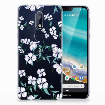 Nokia 7.1 Uniek | TPU Case | Blossom White