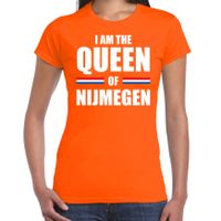 Oranje I am the Queen of Nijmegen t-shirt - Koningsdag shirt voor dames 2XL  - - thumbnail