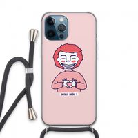 Hartje: iPhone 13 Pro Max Transparant Hoesje met koord