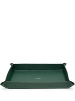 Smythson grand plateau rectangulaire en cuir - Vert Smythson grand plateau rectangulaire en cuir - Vert