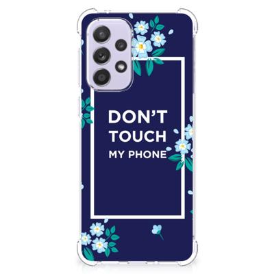 Samsung Galaxy A33 Anti Shock Case Flowers Blue DTMP Samsung Galaxy A33 Anti Shock Case Flowers Blue DTMP
