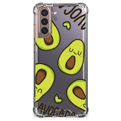 Samsung Galaxy S21 Plus Stevig | Bumper Hoesje | Avocado Singing