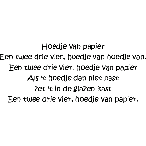 Hoedje van papier - Muursticker