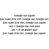 Hoedje van papier - Muursticker