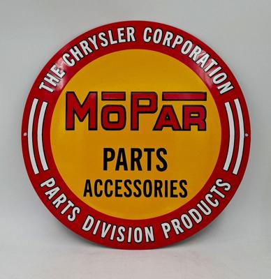 Mopar Chrysler Parts Emaille Bord - Ø41cm