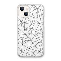 Geometrische lijnen zwart: iPhone 13 mini Transparant Hoesje