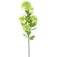 Kunstbloem Viburnum/Sneeuwbal - 88 cm - groen - losse steel - kunst zijdebloemen