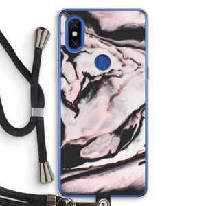 Roze stroom: Xiaomi Mi Mix 3 Transparant Hoesje met koord