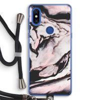 Roze stroom: Xiaomi Mi Mix 3 Transparant Hoesje met koord