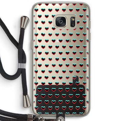 Hartjes: Samsung Galaxy S7 Transparant Hoesje met koord