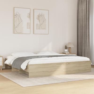 Bedframe zonder matras hout sonoma eikenkleurig 180x200 cm
