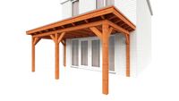 Trendhout Aanbouwveranda Lucca 555x325 cm - Plat dak- - Onbehandeld lariks Douglas hout- Trendhout