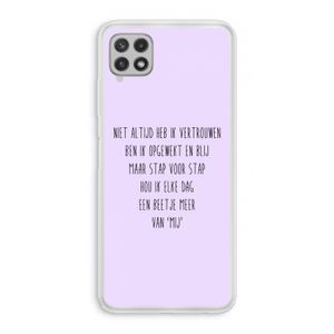 Zelfvertrouwen: Samsung Galaxy A22 4G Transparant Hoesje