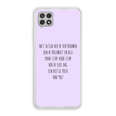 Zelfvertrouwen: Samsung Galaxy A22 4G Transparant Hoesje