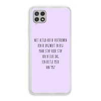 Zelfvertrouwen: Samsung Galaxy A22 4G Transparant Hoesje