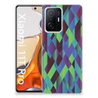 Xiaomi 11T | 11T Pro | TPU Hoesje | Abstract Green Blue
