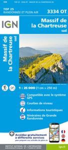 Wandelkaart - Topografische kaart 3334OT Massif de la Chartreuse Sud |