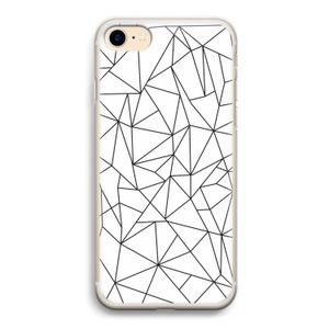 Geometrische lijnen zwart: iPhone 7 Transparant Hoesje