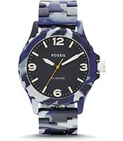 Horlogeband Fossil JR1463 Kunststof/Plastic Blauw 22mm