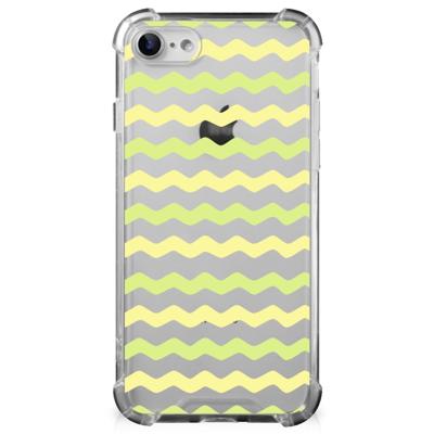 iPhone SE 2022/2020 | iPhone 8/7 Doorzichtige Silicone Hoesje Waves Yellow iPhone SE 2022/2020 | iPhone 8/7 Doorzichtige Silicone Hoesje Waves Yellow